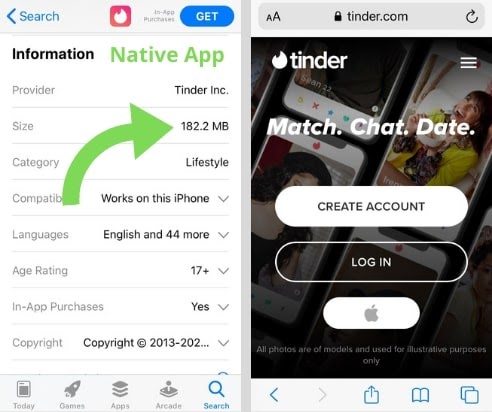 5 Reasons Why You Should Build a Progressive Web App - tinder